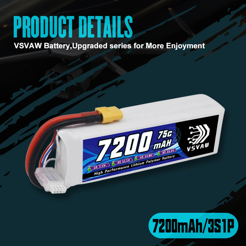 VSVAW 3S Lipo Battery 11.1V 72 - مراجعة Drone Battery Lipo وسعره