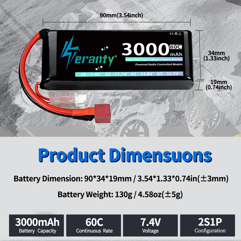 TERANTY 2S 3000mAh Lipo Batter - مراجعة Drone Battery Lipo وسعره