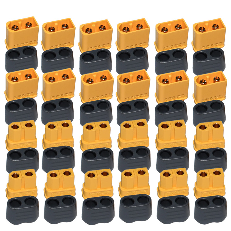 4/10 PCS with Sheath XT60 Male - مراجعة Drone Battery Connector وسعره