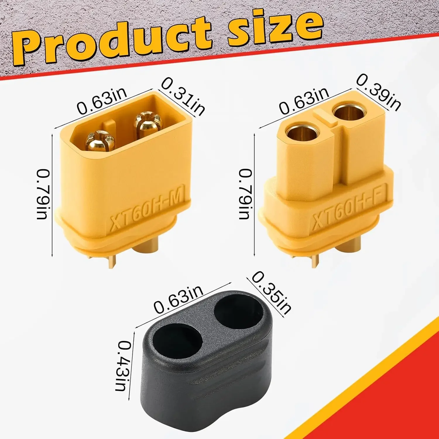 4/10 PCS with Sheath XT60 Male - مراجعة Drone Battery Connector وسعره