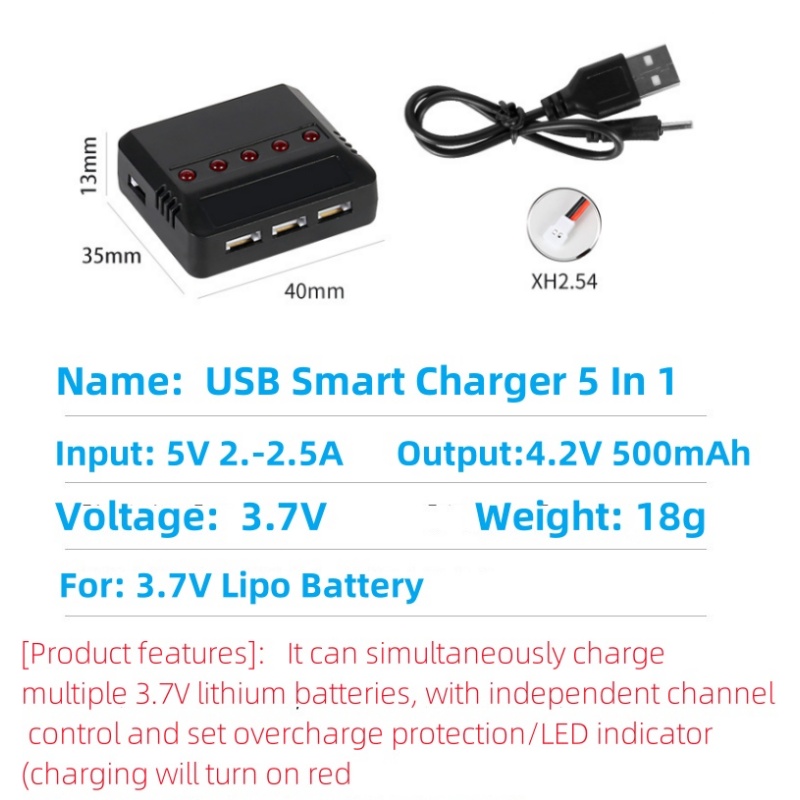 Syma X5HW X5HC X5C X5SW 3.7V 5 - مراجعة Drone Battery Balance Charger وسعره