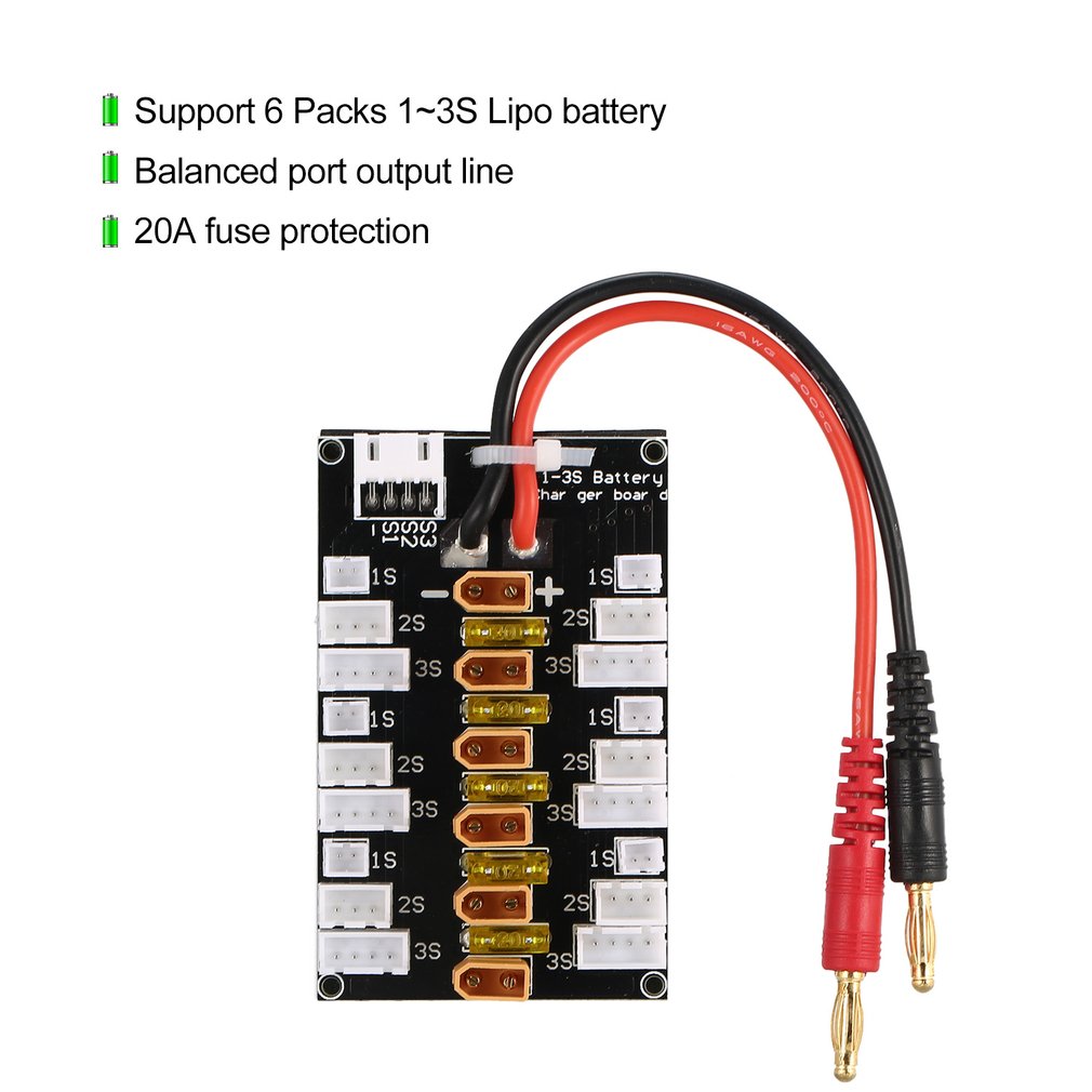 RC Lipo Battery Parallel Charg - مراجعة Drone Battery Parallel Board وسعره