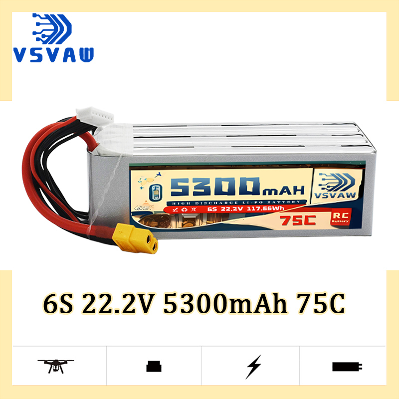 VSVAW 6S 5300mAh Lipo Battery  - مراجعة Drone Battery 6S وسعره