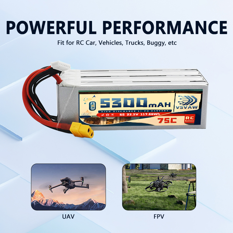 VSVAW 6S 5300mAh Lipo Battery  - مراجعة Drone Battery 6S وسعره