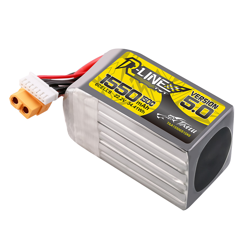 TATTU-R-LINE 5.0 22.2V 1550mAh - مراجعة Drone Battery 6S وسعره