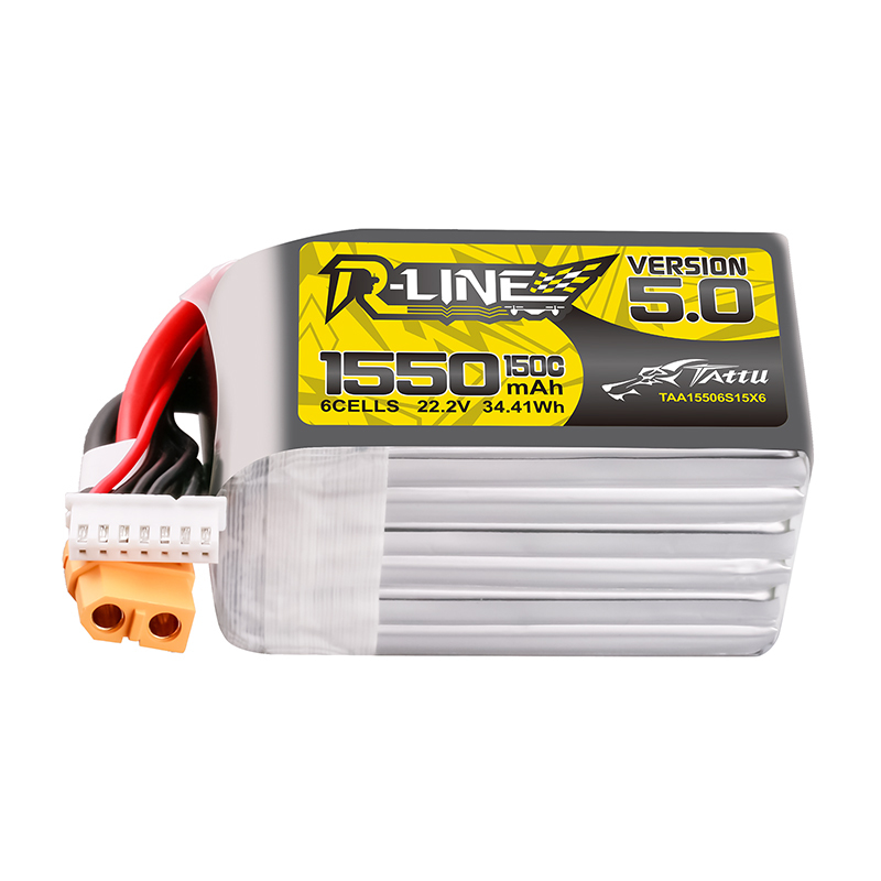 TATTU-R-LINE 5.0 22.2V 1550mAh - مراجعة Drone Battery 6S وسعره