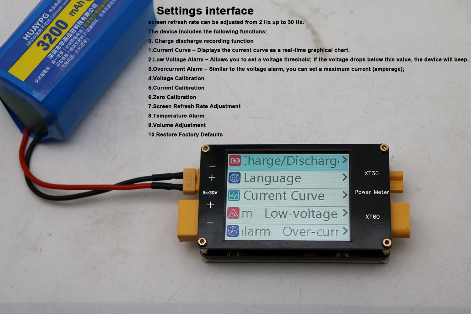 2.4Inch Display Power Meter XT - مراجعة Drone Battery Voltage Checker وسعره