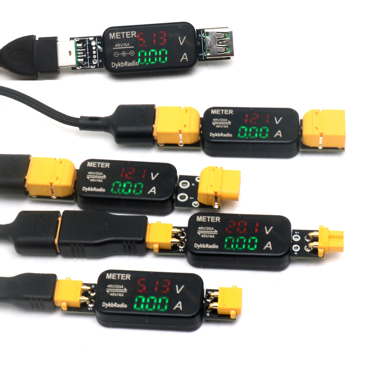 USB XT60 XT30 Voltmeter Ammete - مراجعة Drone Battery Voltage Checker وسعره