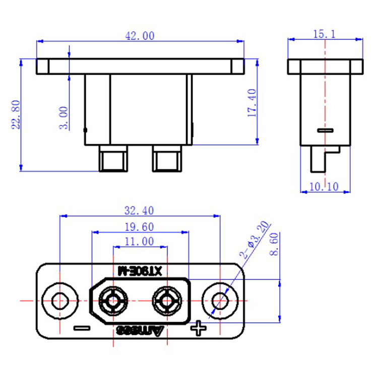 30PCSAmass Black XT90E-M Panel - مراجعة Drone Battery Connector وسعره