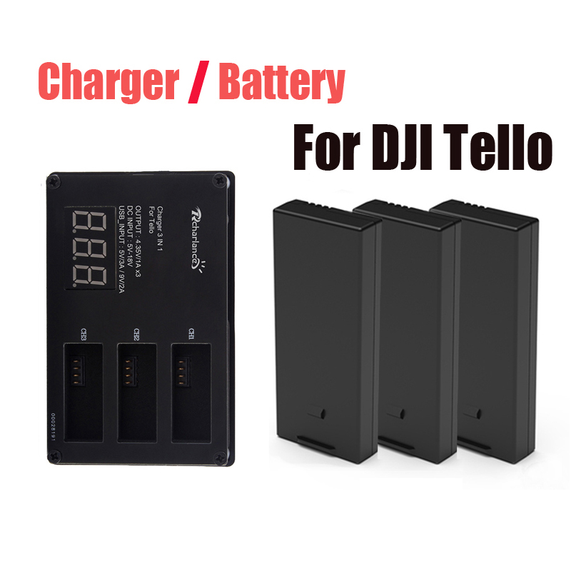 Original DJI Tello battery / D - مراجعة Drone Battery Balance Charger وسعره