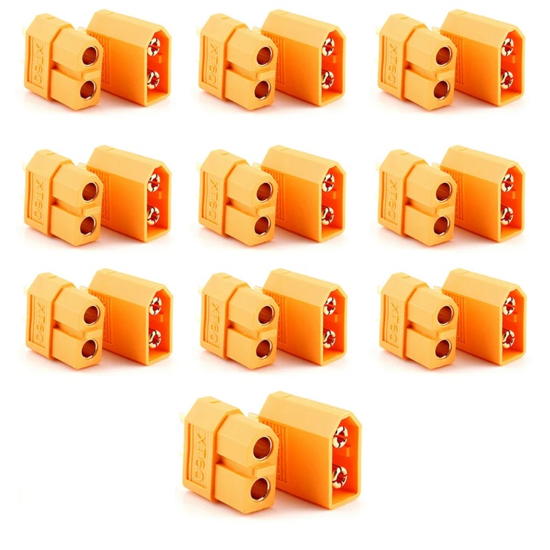 New 10PCS XT60 XT-60 Male Fema - مراجعة Drone Battery Connector وسعره