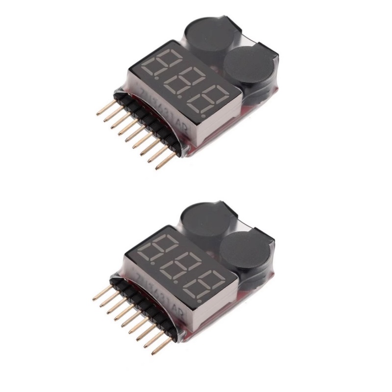2Pcs 1S-8S LiPo Battery Voltag - مراجعة Drone Battery Voltage Checker وسعره