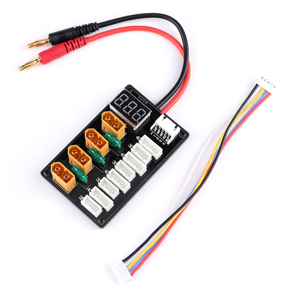 XT60 Plug 3S 4S Lipo Battery P - مراجعة Drone Battery Parallel Board وسعره