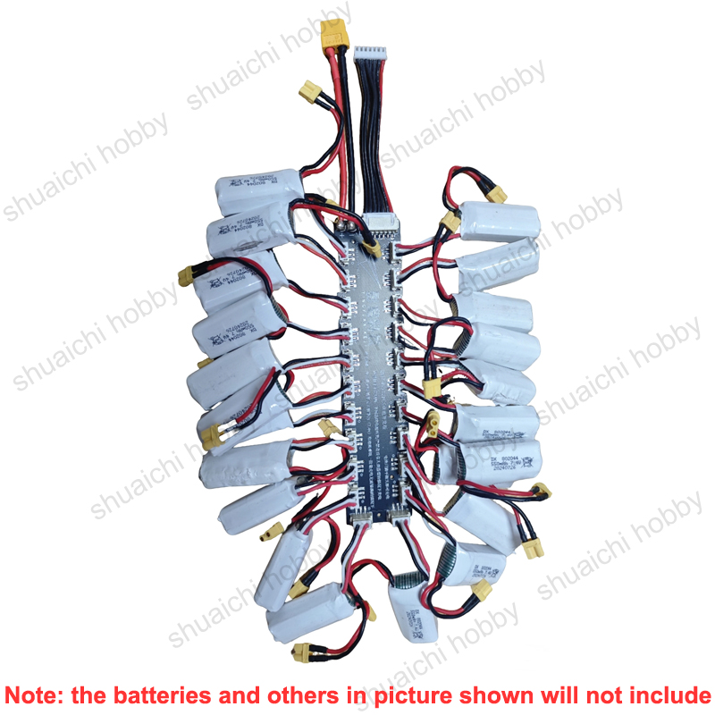 1PCS 2S (7.4V) Battery Paralle - مراجعة Drone Battery Parallel Board وسعره