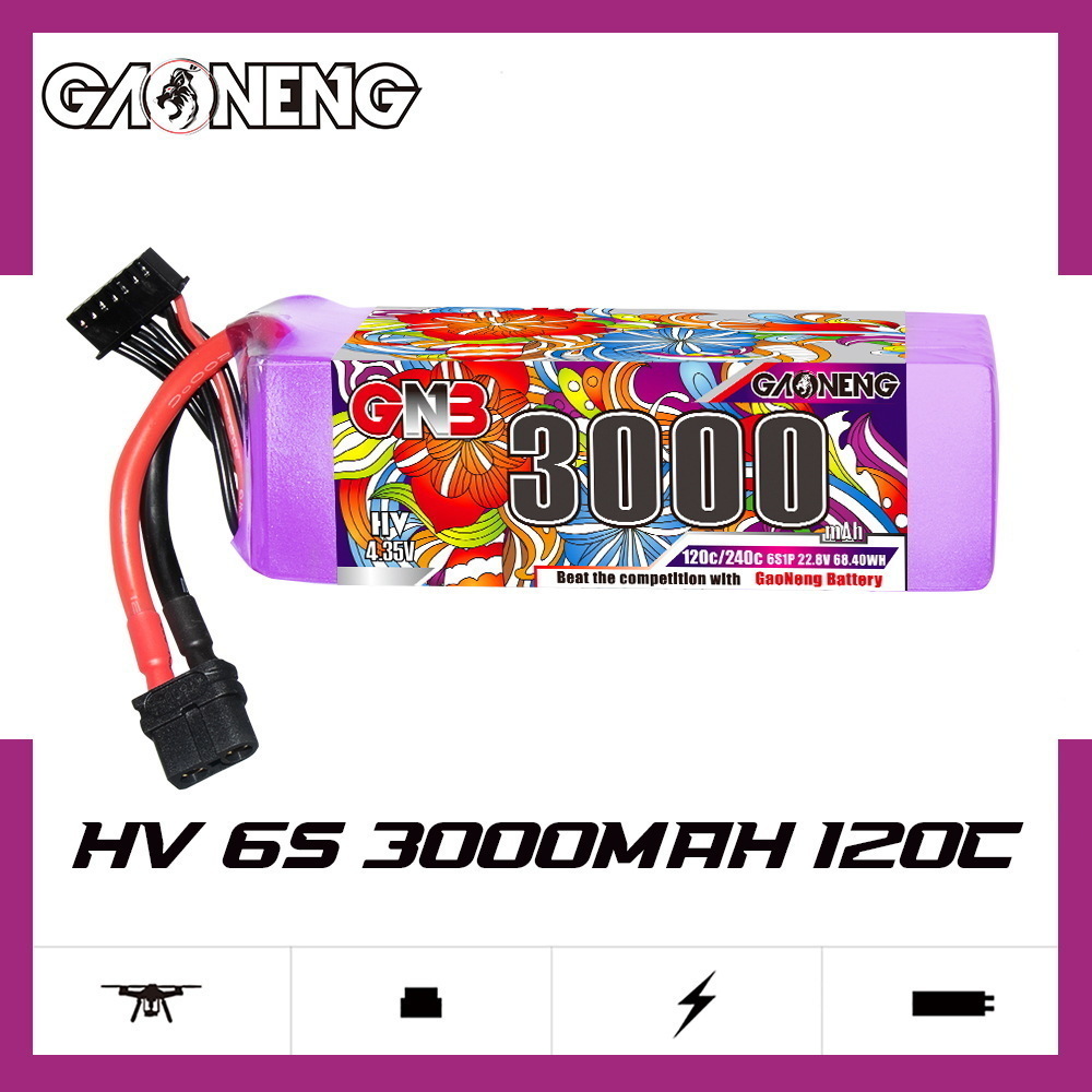 GNB Lipo Battery 6S 22.8V 3000 - مراجعة Drone Battery 6S وسعره