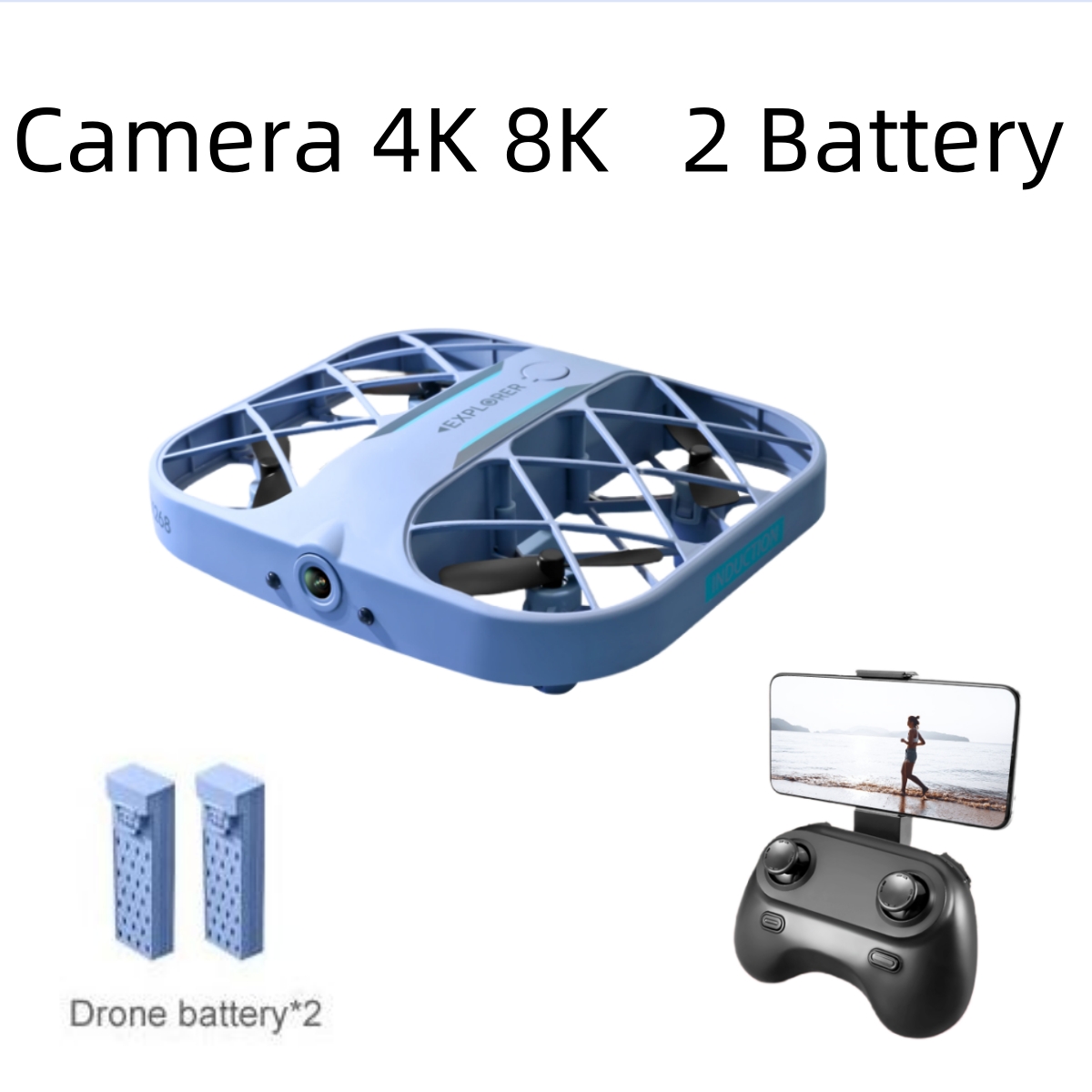 JJRC H107 FPV RC Drone with 2  - مراجعة Drone Battery Case وسعره